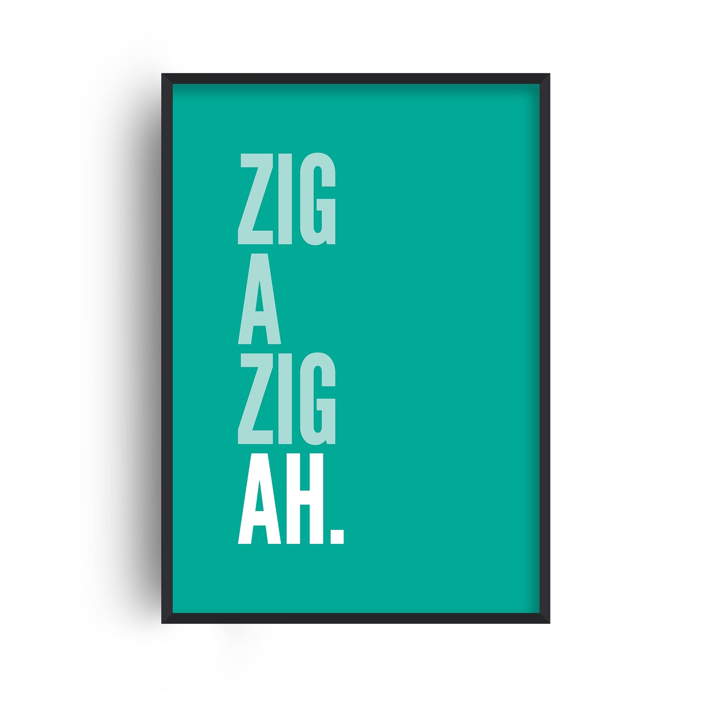 Zig a Zig Teal Print