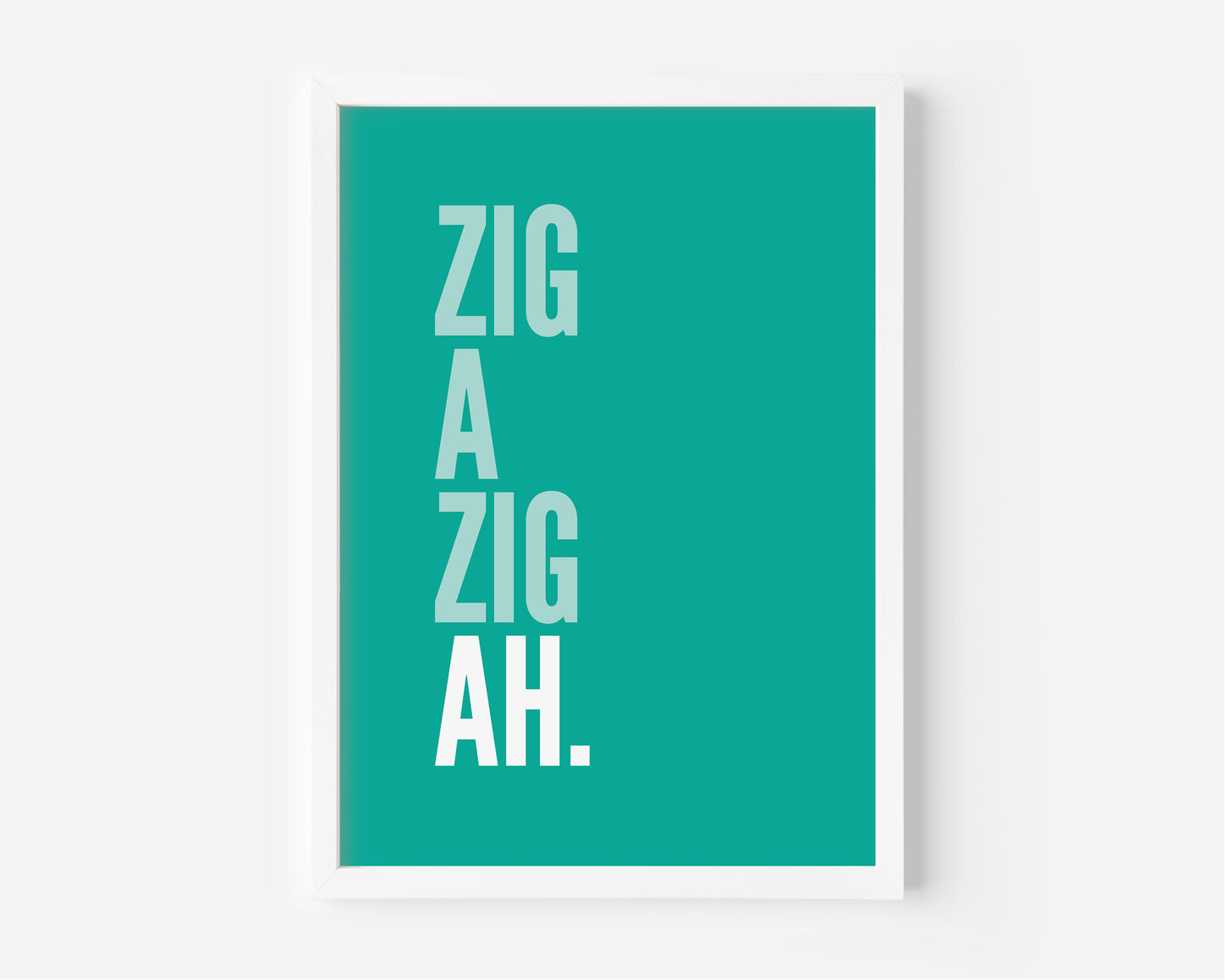 Zig a Zig Teal Print
