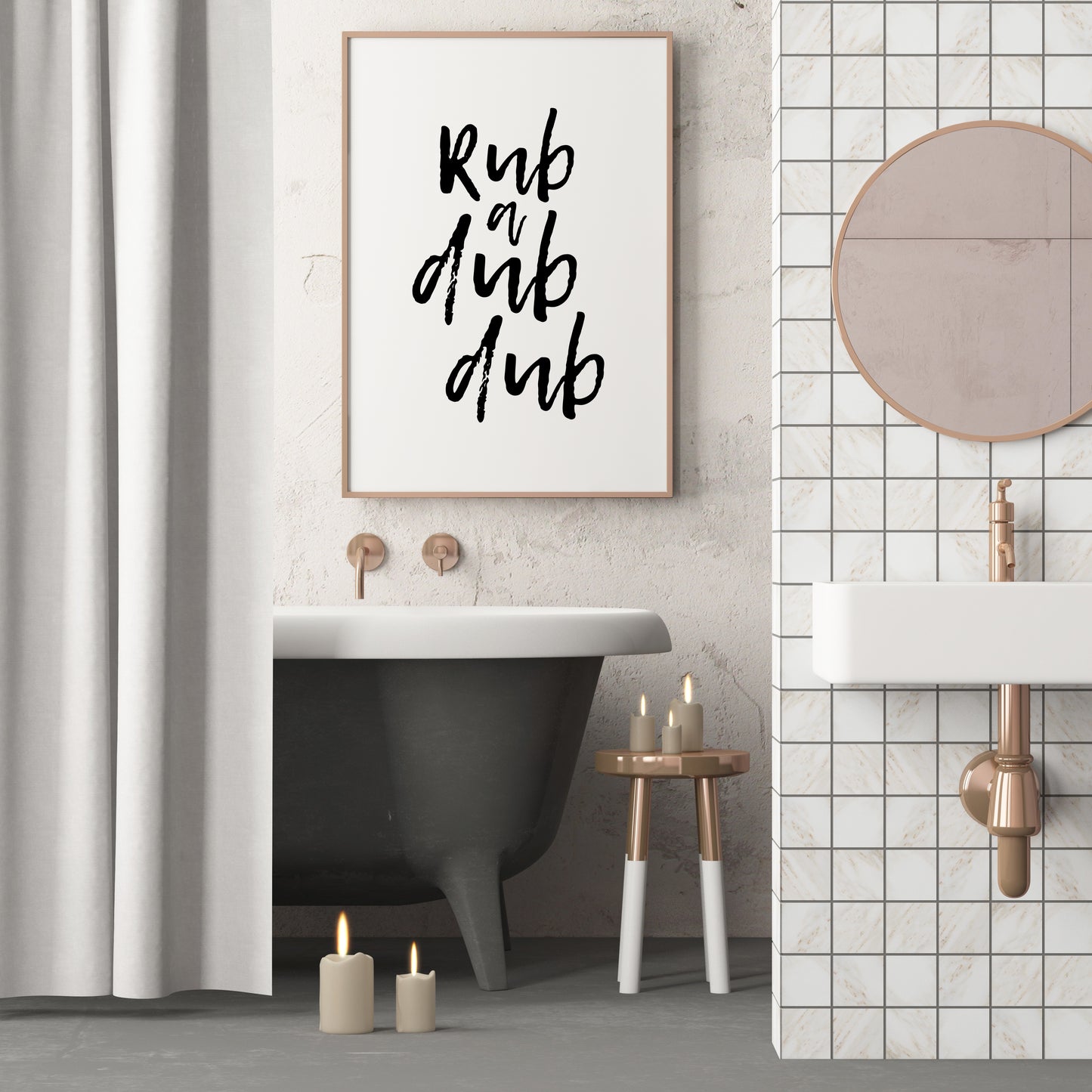 Rub a Dub Print
