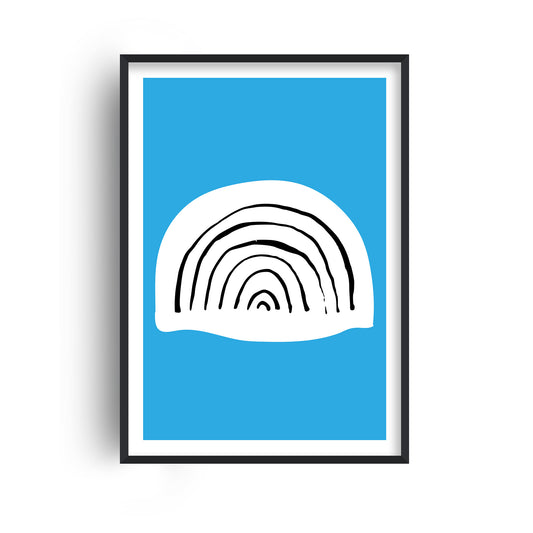 Rainbow Blue Funk Print