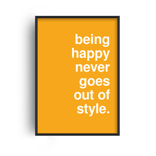 Being Happy Yellow Print