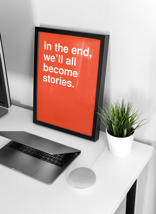 In The End Hot Orange Print