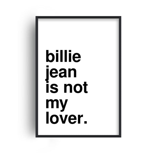 Billie Jean White Print
