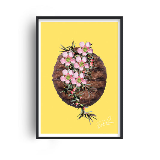 Burger Floral Yellow Print
