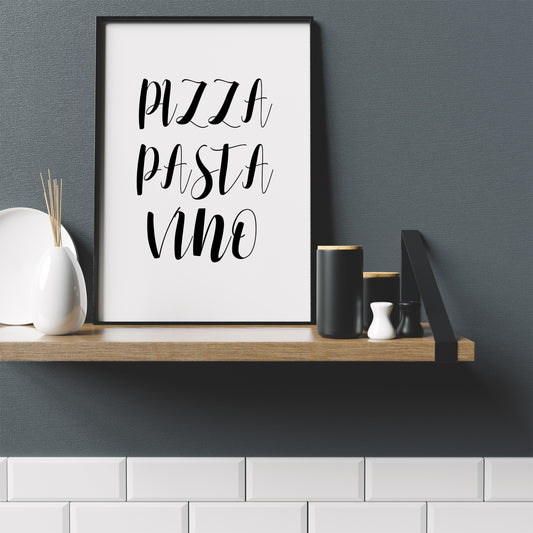 Pizza Pasta Vino Print