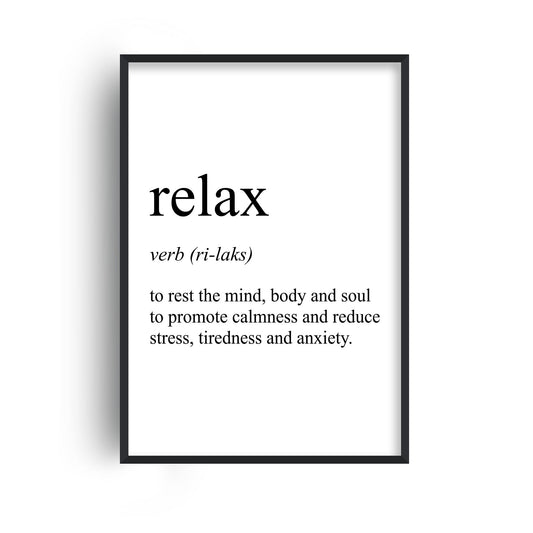 Relax Definition Print