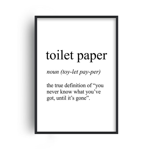 Toilet Paper Definition Print